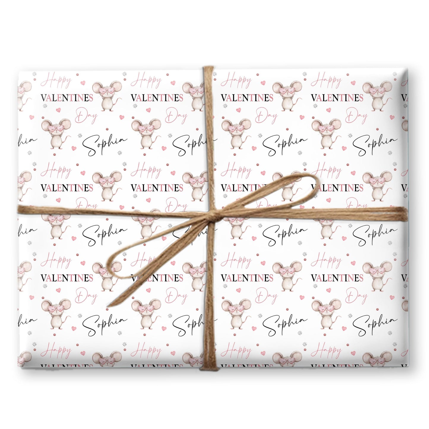 Personalised Valentines Wrapping Paper, Custom Gift Wrap for Kids, Birthday paper, cute animal gift wrap Gift Wrap Woodland animal gift wrap