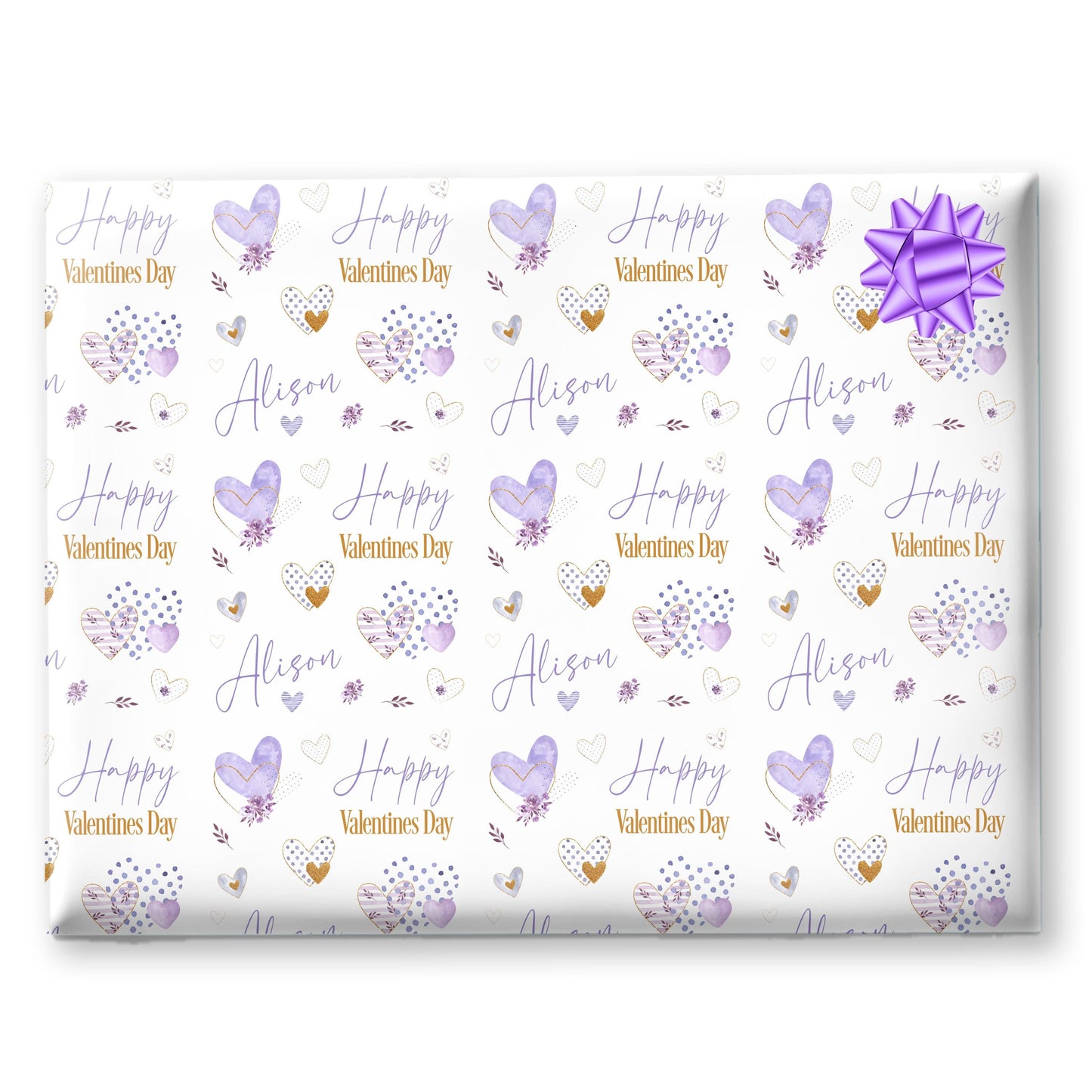 Personalised Valentines Wrapping Paper, Heart design, Valentines Gifts, Gift Wrap, Valentines gift bag, gifts for her, Anniversary gift wrap