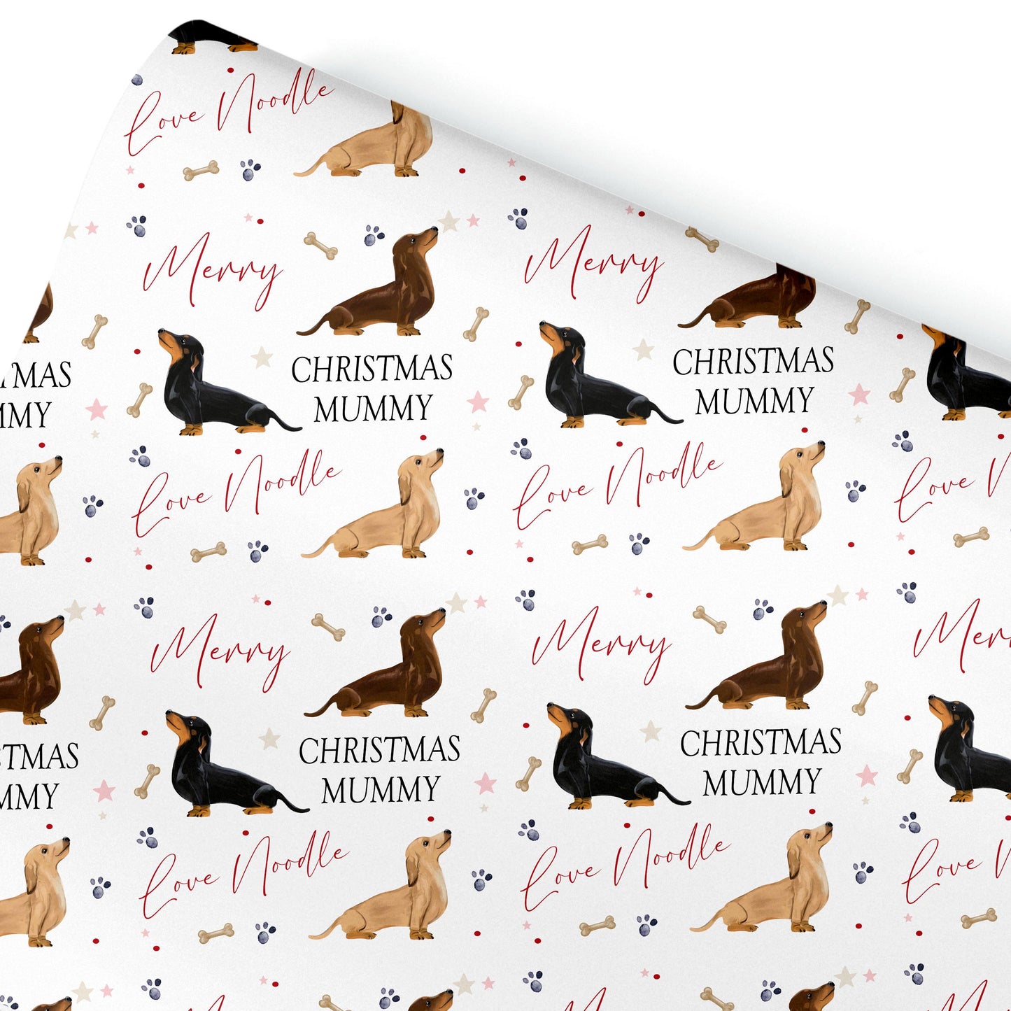 Personalised Daschund Gift Wrap | Personalised Christmas Wrapping Paper | Personalised Gift Wrap | Fun Gift Wrap | Dog Gift Wrap