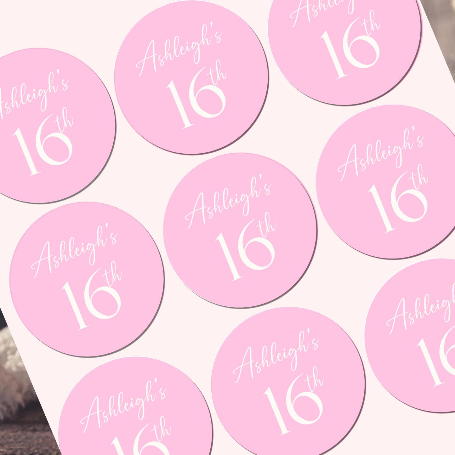 Personalised Birthday Stickers | Party Bag Labels | Custom Name & Age Stickers | Birthday Favour Stickers | Kids Party Decoration