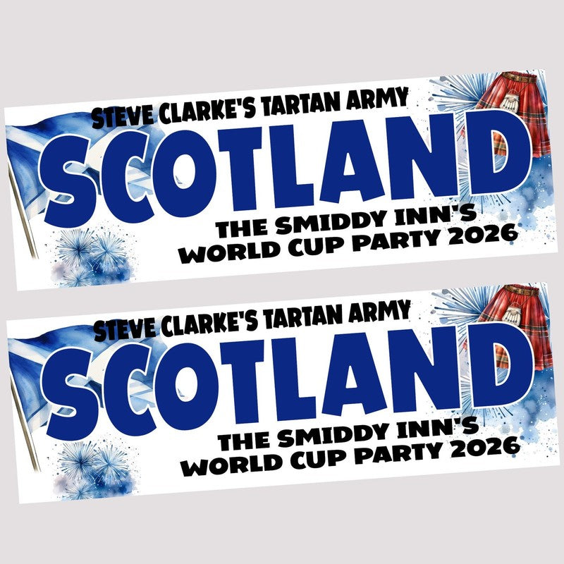 Personalised World Cup Banner, Custom Football Party Banner, Football decor