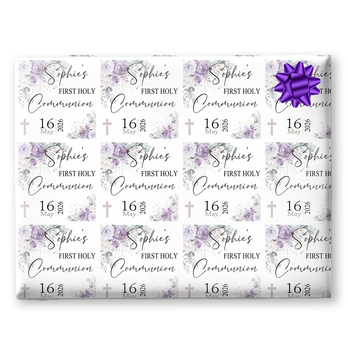First Holy Communion Wrapping Paper, Confirmation gift wrap, Religious gift ideas