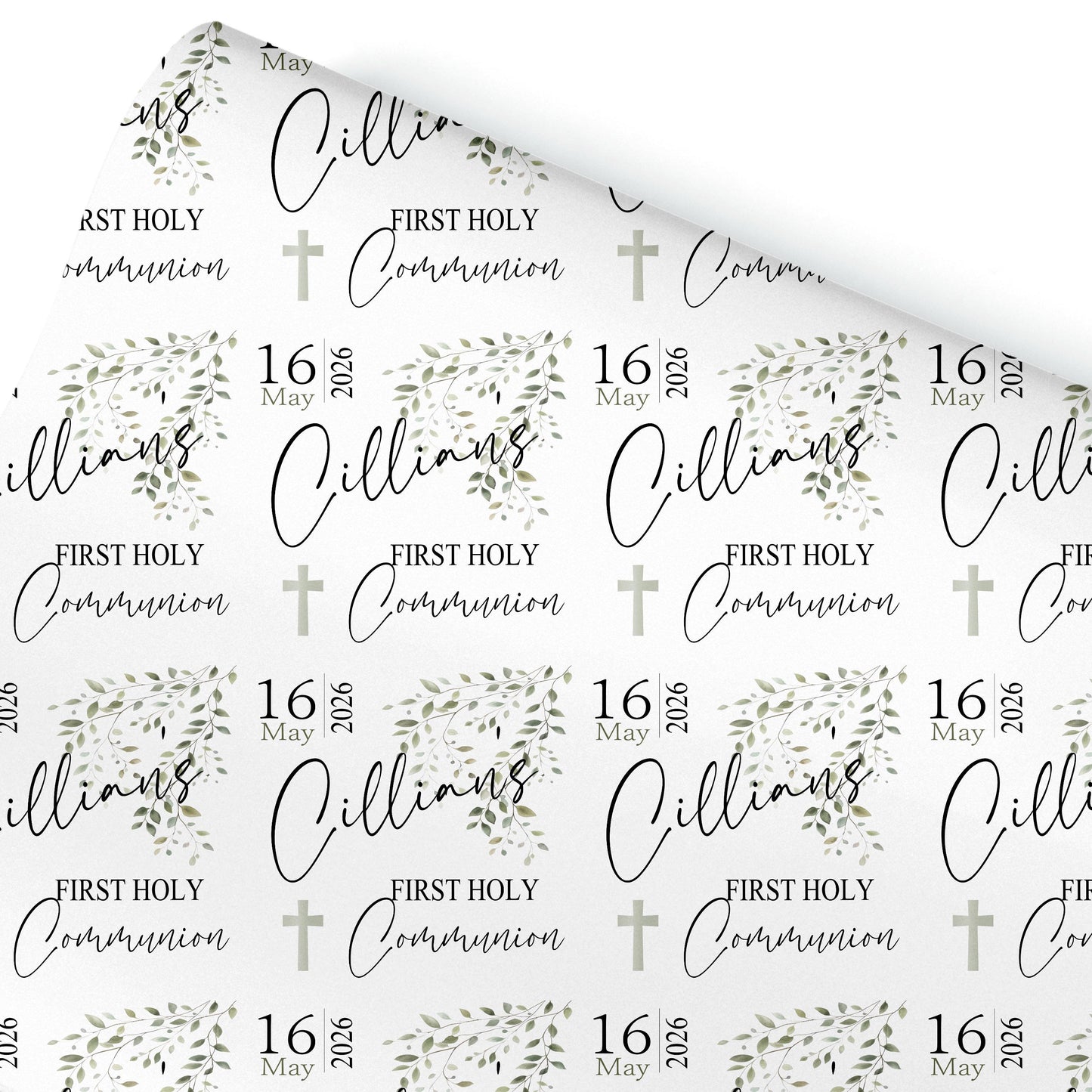 First Holy Communion Wrapping Paper, Confirmation gift wrap, Religious gift ideas