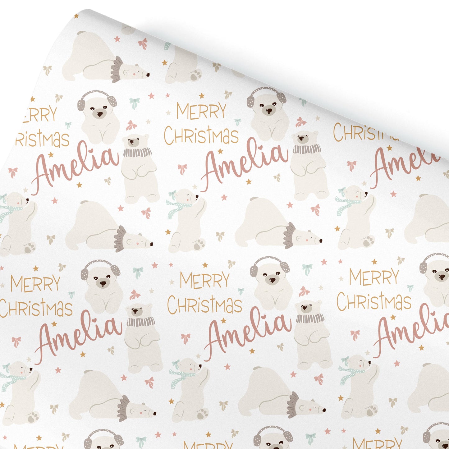 Personalised Gift Wrap | Personalised Christmas Wrapping Paper | Personalised Gift Wrap | Fun Gift Wrap |  Polar Bear