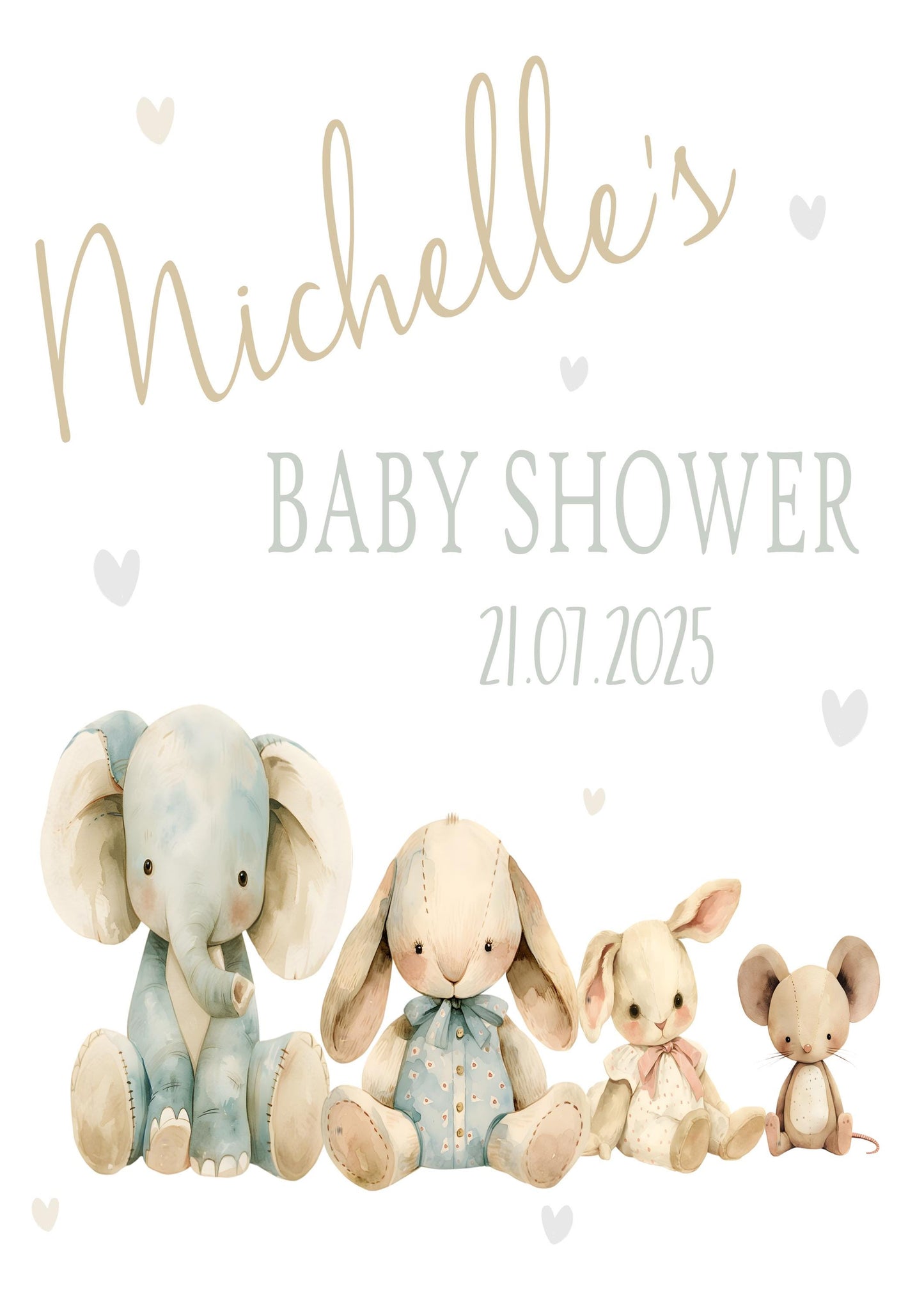 Printed Personalised Baby Shower Welcome Sign, Custom Baptism & Christening Sign First Holy Communion poster