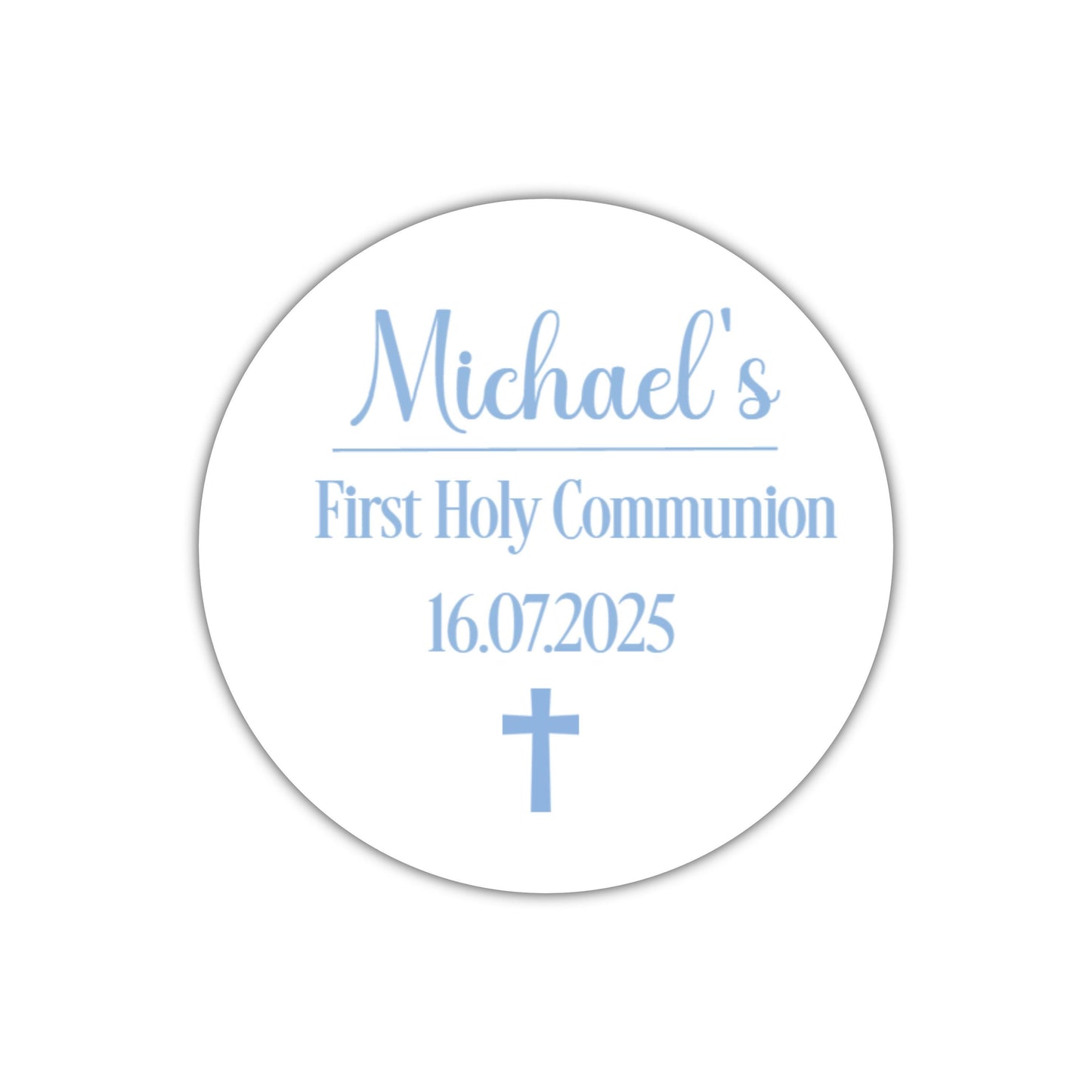 GLOSS Personalised First Holy Communion Stickers, Party Bag Stickers, Sweet Cone Bags