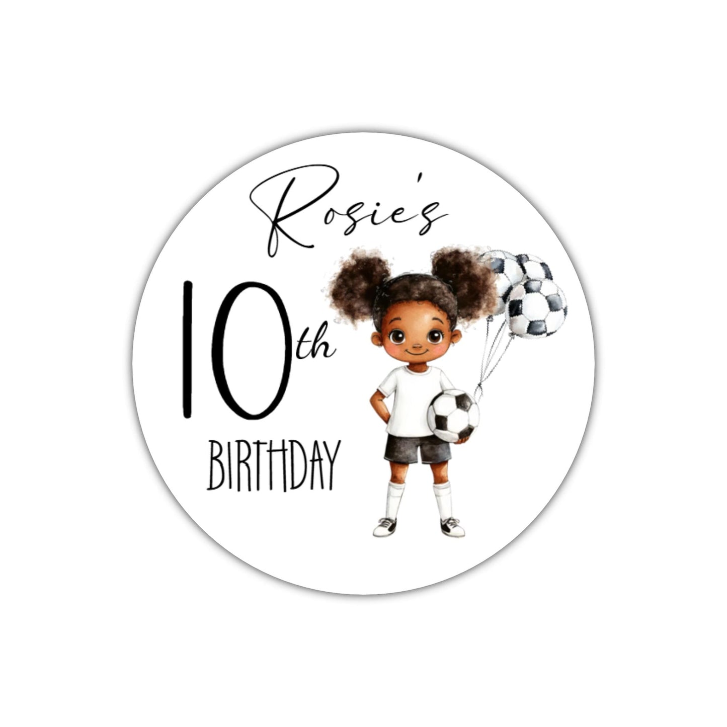 Personalised Football Party Stickers for Favours Party Bags Boys Girls Football