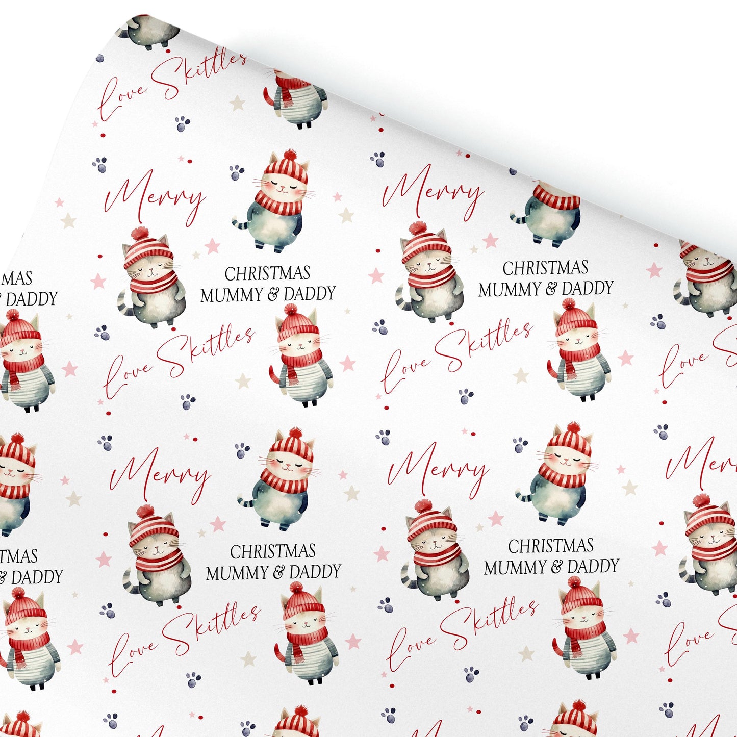 Personalised Cats Gift Wrap | Personalised Christmas Wrapping Paper | Personalised Gift Wrap | Fun Gift Wrap, Novelty gift wrapping