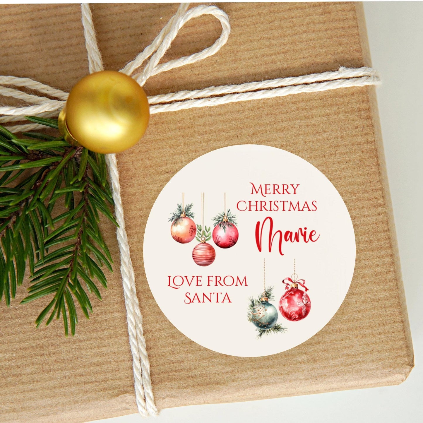 Personalised Christmas Stickers Labels For Wrapping Gifts, Name Tag