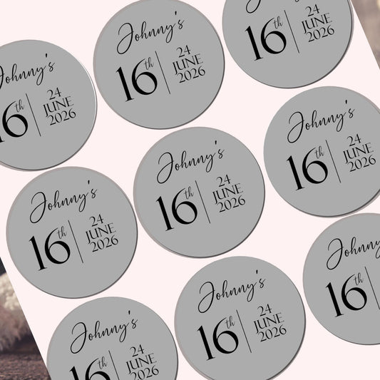 Personalised Birthday Stickers Party Bags Sweet Cone Thank You Stickers Labels Tags