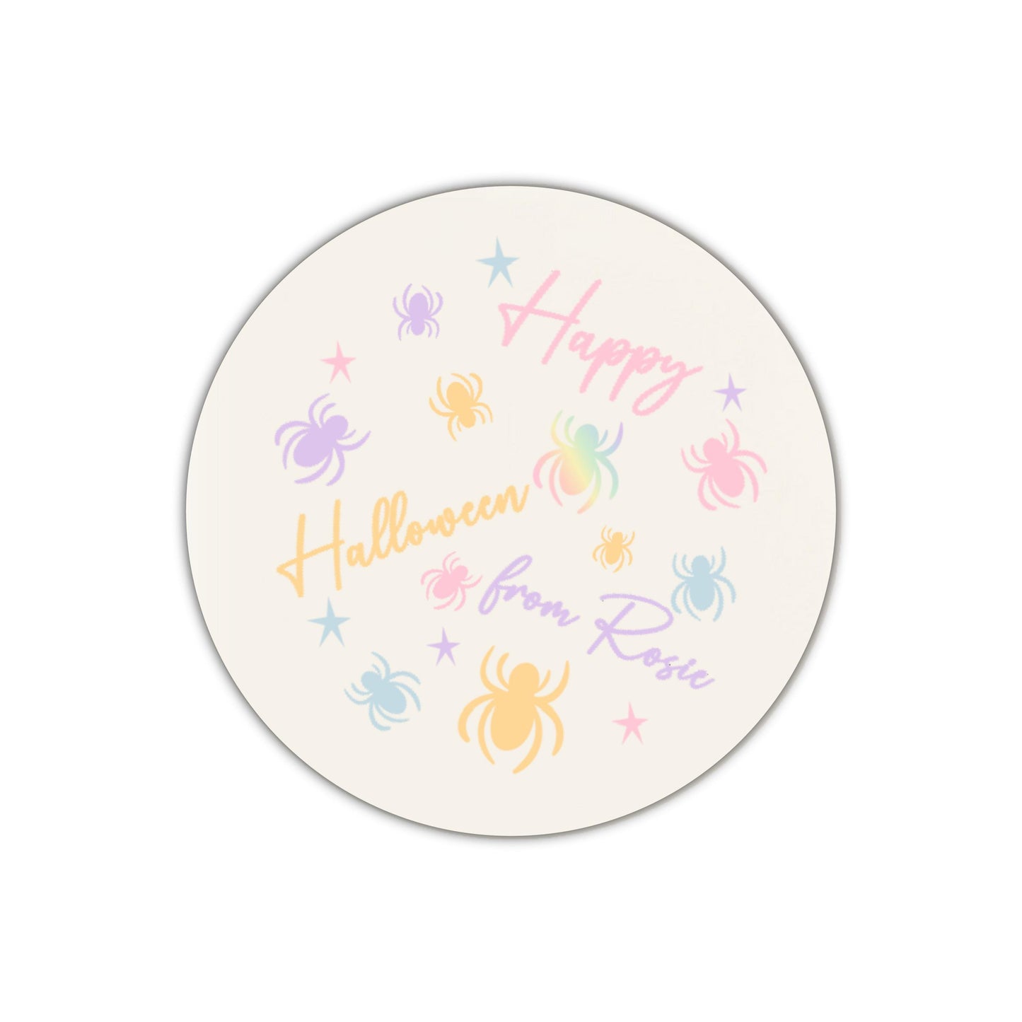 Personalised Halloween Stickers Pastel Labels for Treat Bag Trick or Treat Pastel stickers Spiders