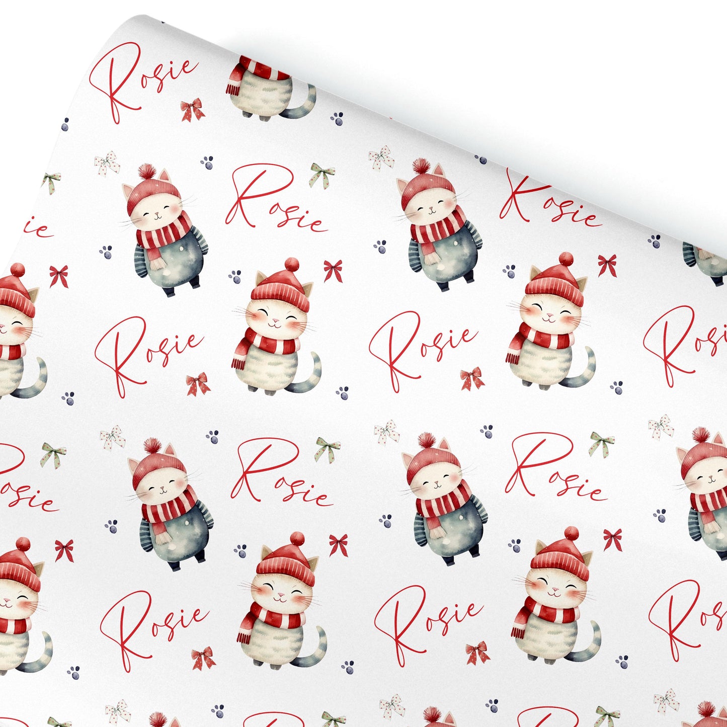 Personalised Cats Gift Wrap | Personalised Christmas Wrapping Paper | Personalised Gift Wrap | Fun Gift Wrap, Novelty wrapping paper