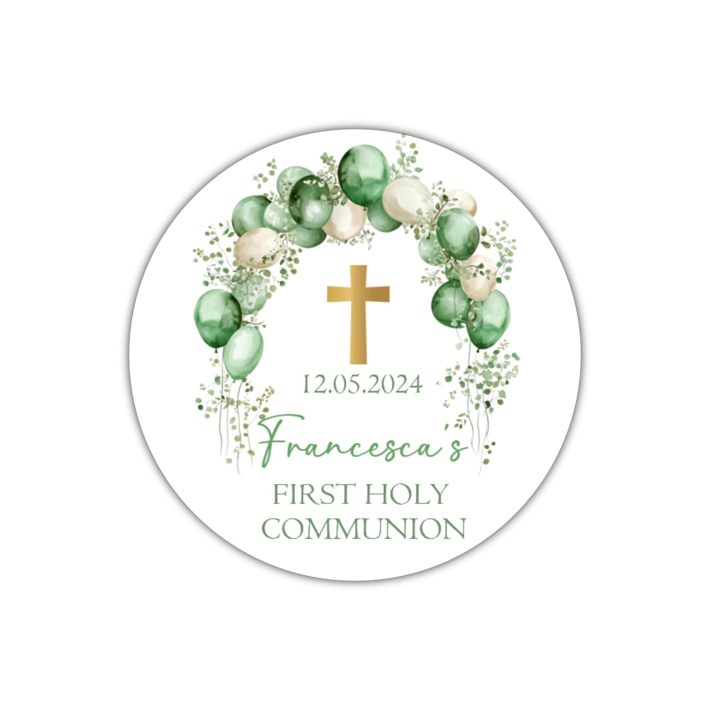 Personalised First Holy Communion Stickers, Party Bag Stickers, Sweet Cone Bags