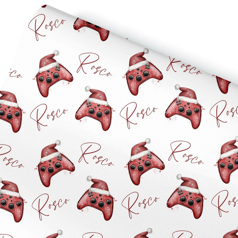 Gaming gift wrap for teenagers, Christmas wrapping paper for children