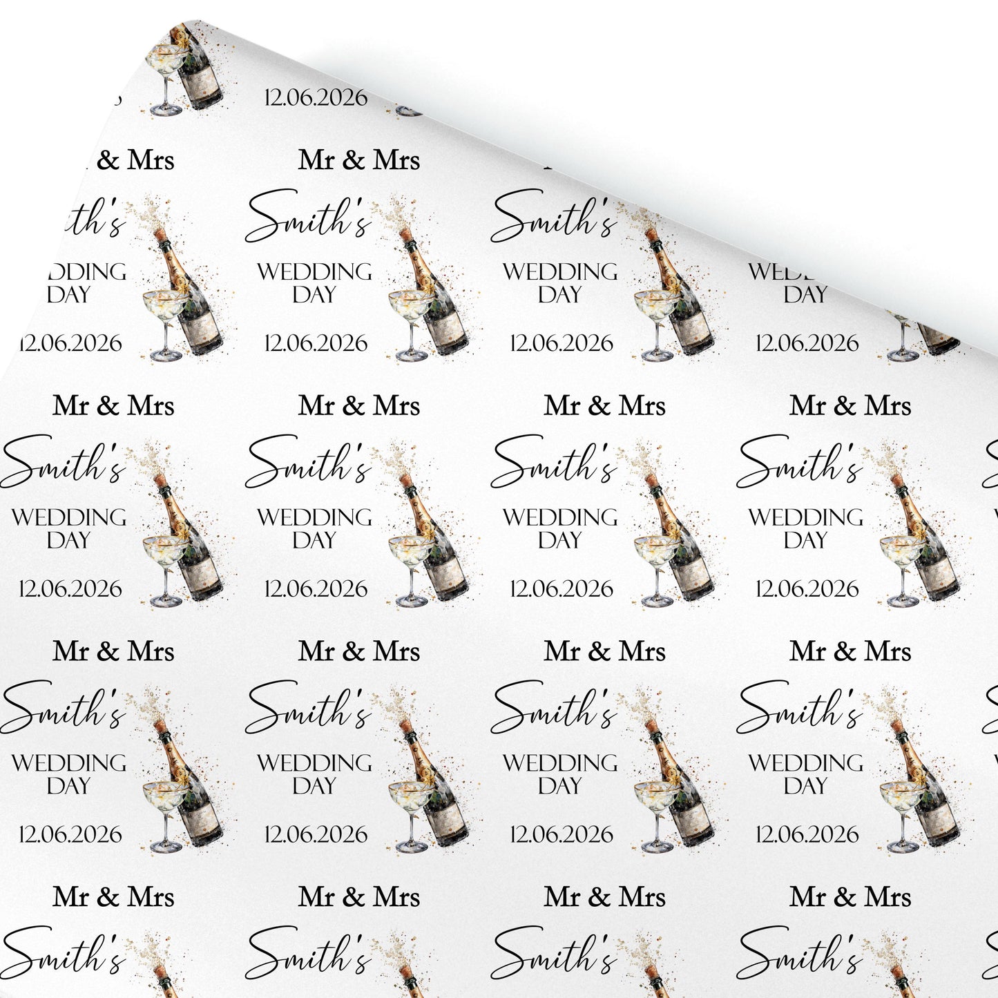 Personalised Wedding Gift Wrap, Personalised Wrapping Paper
