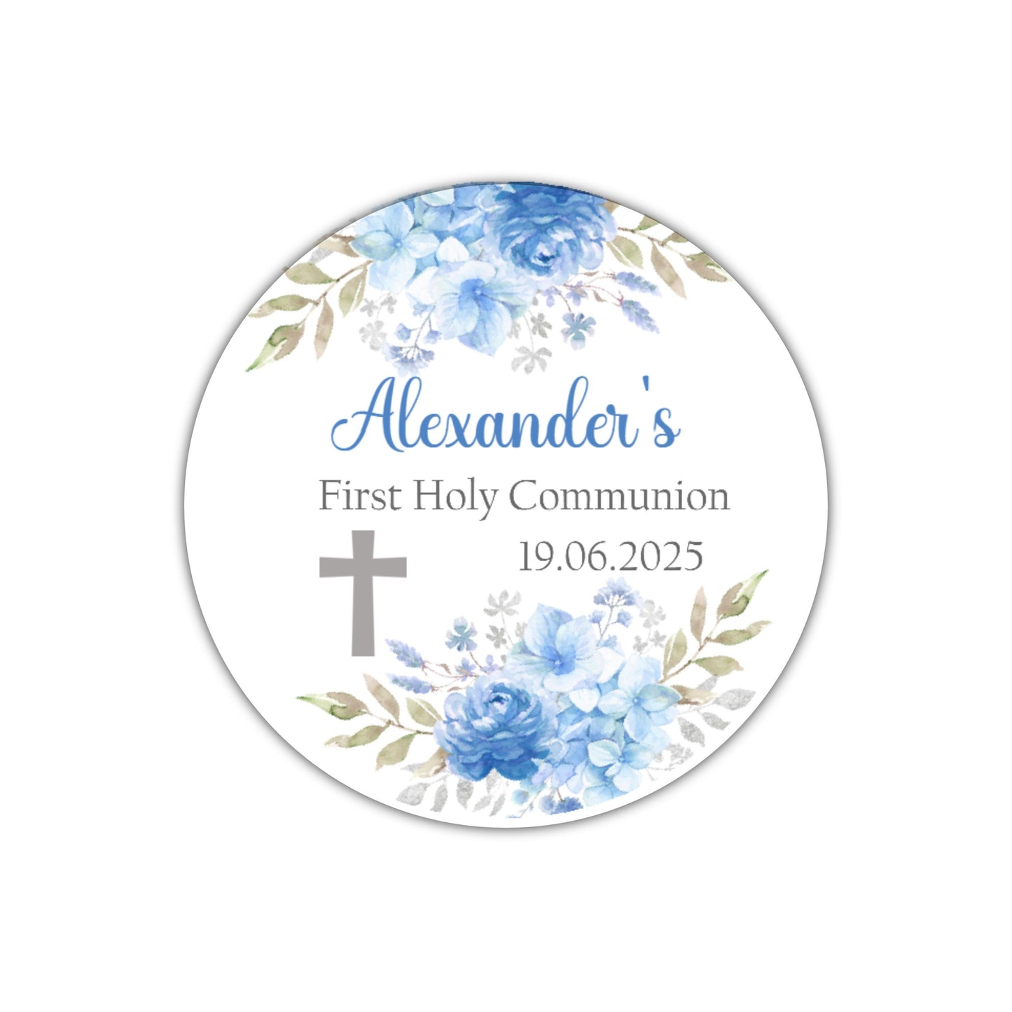 Personalised First Holy Communion Stickers, Party Bag Stickers, Sweet Cone Bags, Christening, Baptism