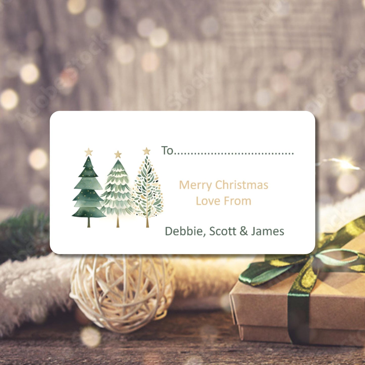Custom Christmas Address Labels – Personalised Stickers for Cards, Envelopes