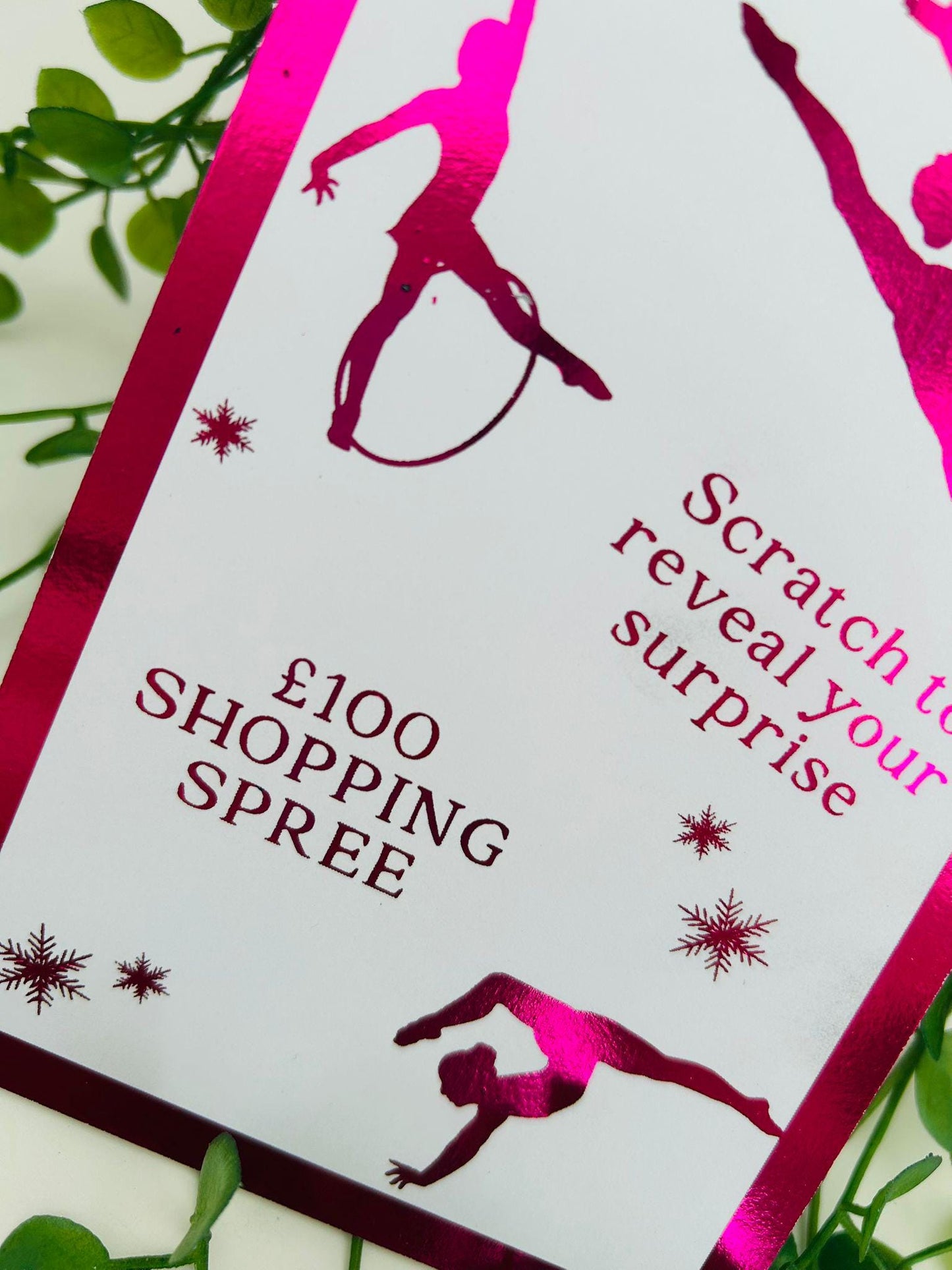 Surprise Reveal Scratch Off Ticket Gymnastic Voucher Gymnastic gift idea