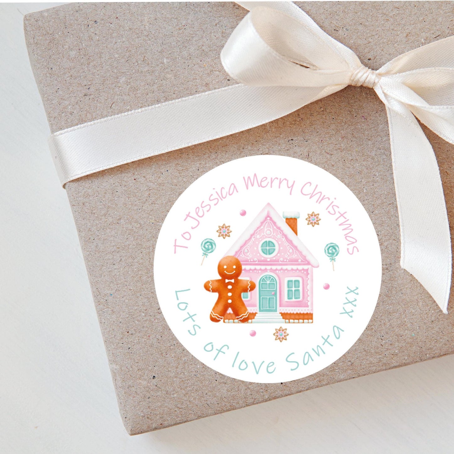 Personalised Christmas Stickers Labels For Wrapping Gifts, Name Tag