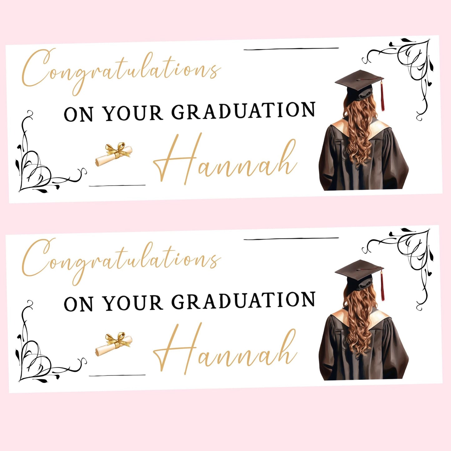 Personalised Graduation Banner Congratulations, Party Banner, Custom Banner, Party Decor, Well done Banner