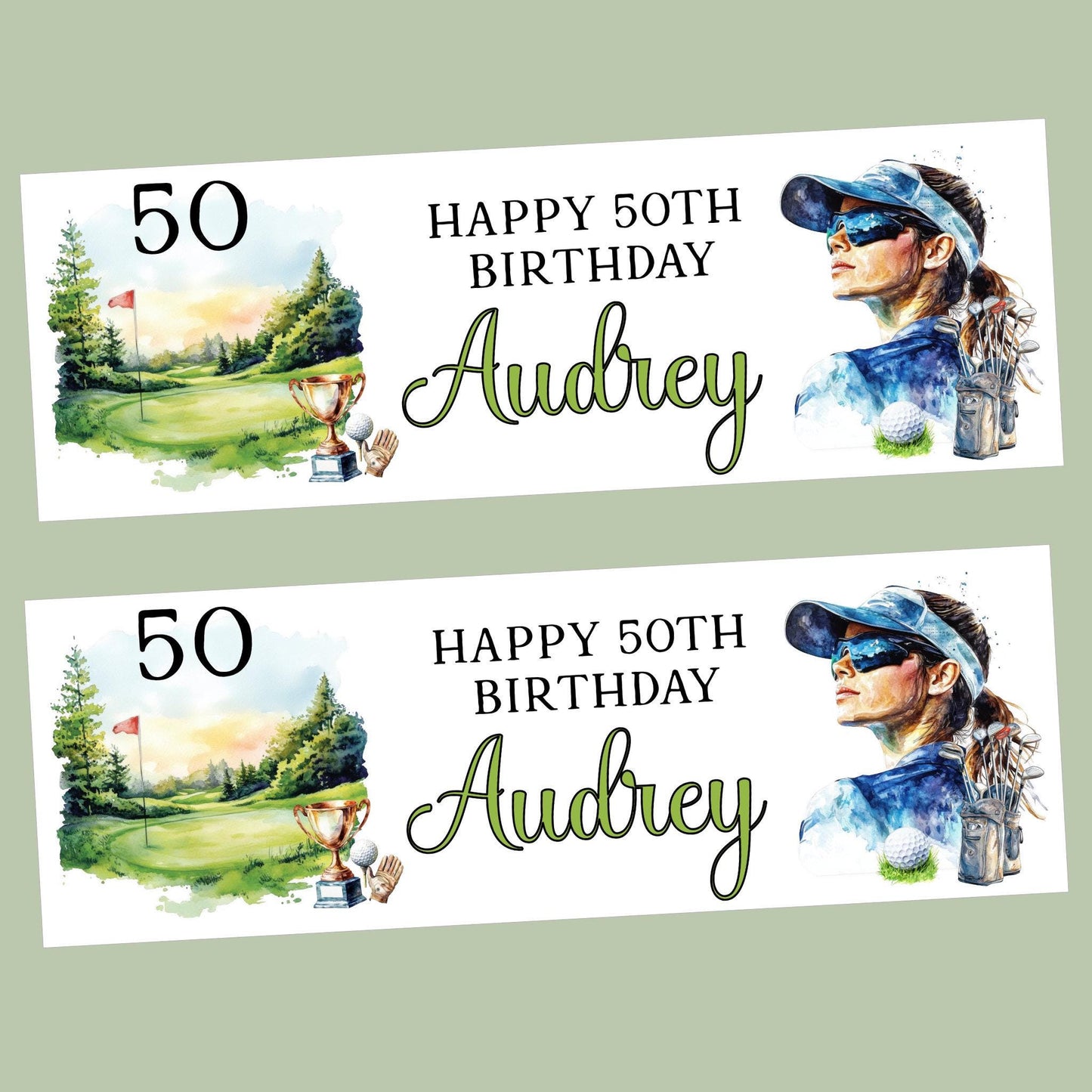 Personalised Golf Birthday Party Banner | Golf Banner | Custom Banner | Party Decor | Golf Lover Birthday Decorations