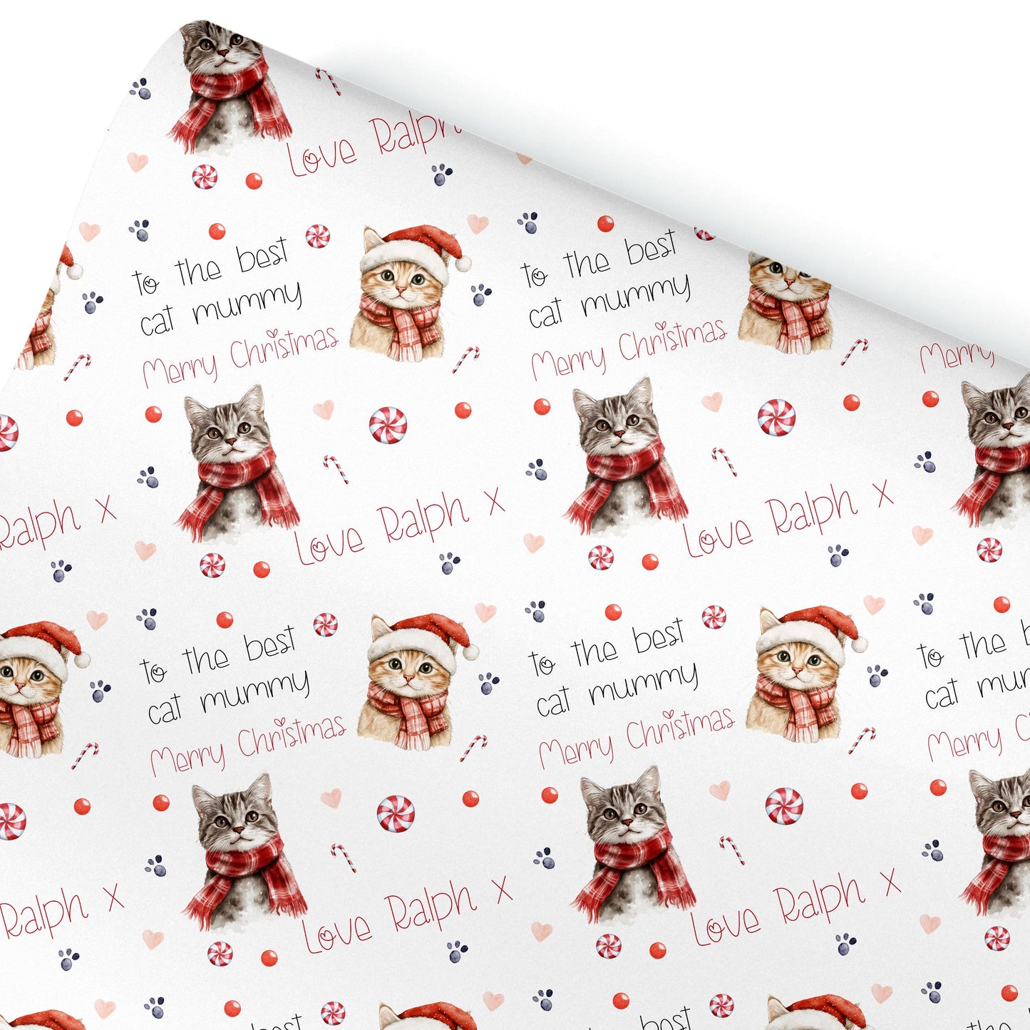 Personalised Cats Gift Wrap | Personalised Christmas Wrapping Paper | Personalised Gift Wrap | Fun Gift Wrap,