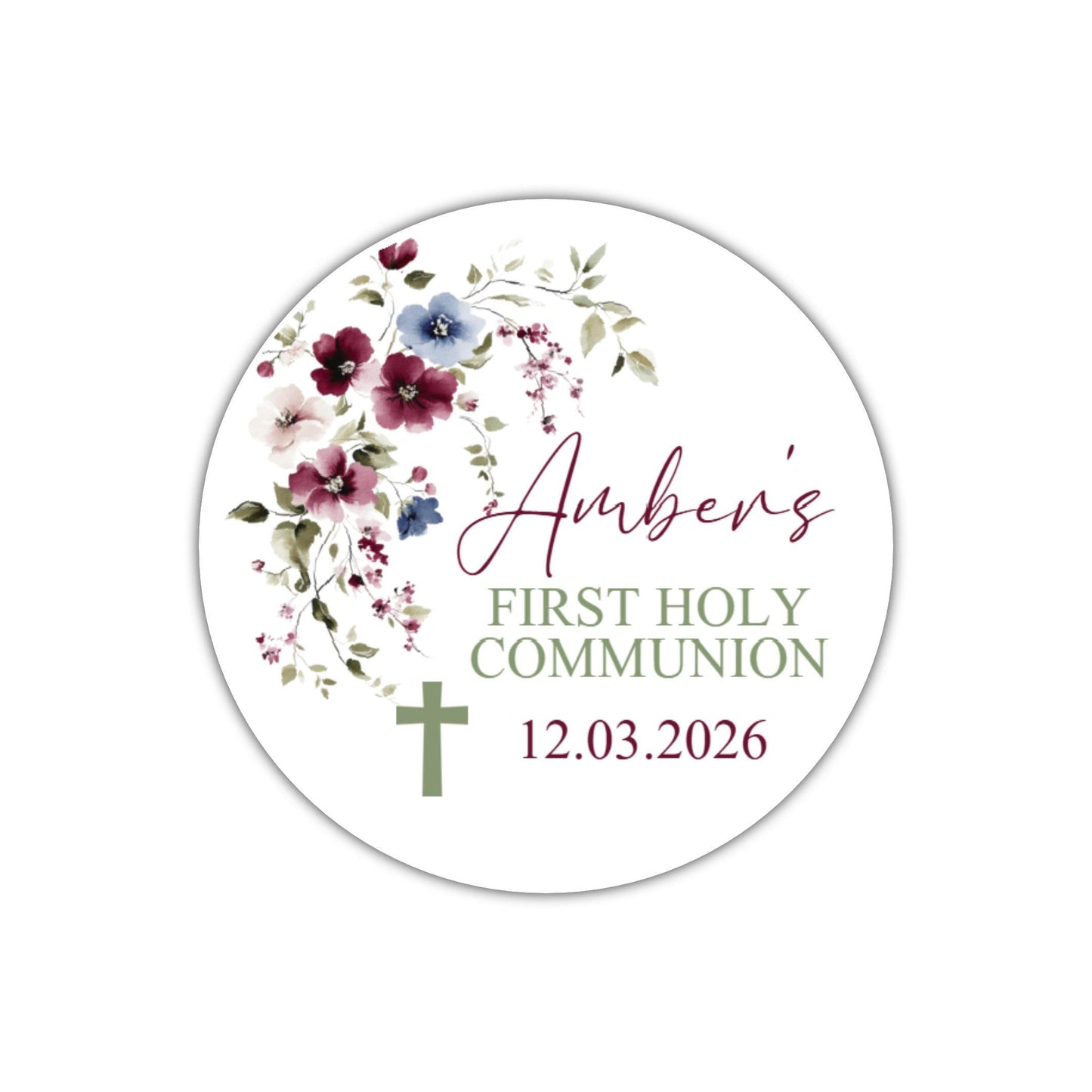 Personalized First Holy Communion Stickers, Party Favor Labels, Confirmation, Christening stickers