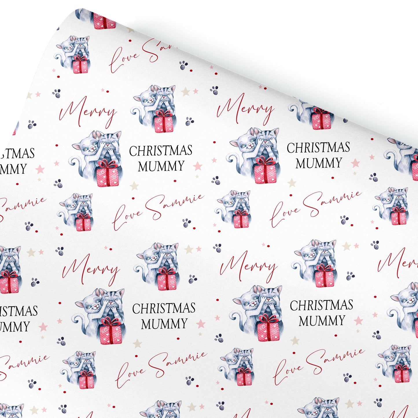 Personalised Cats Gift Wrap | Personalised Christmas Wrapping Paper | Personalised Gift Wrap | Fun Gift Wrap,