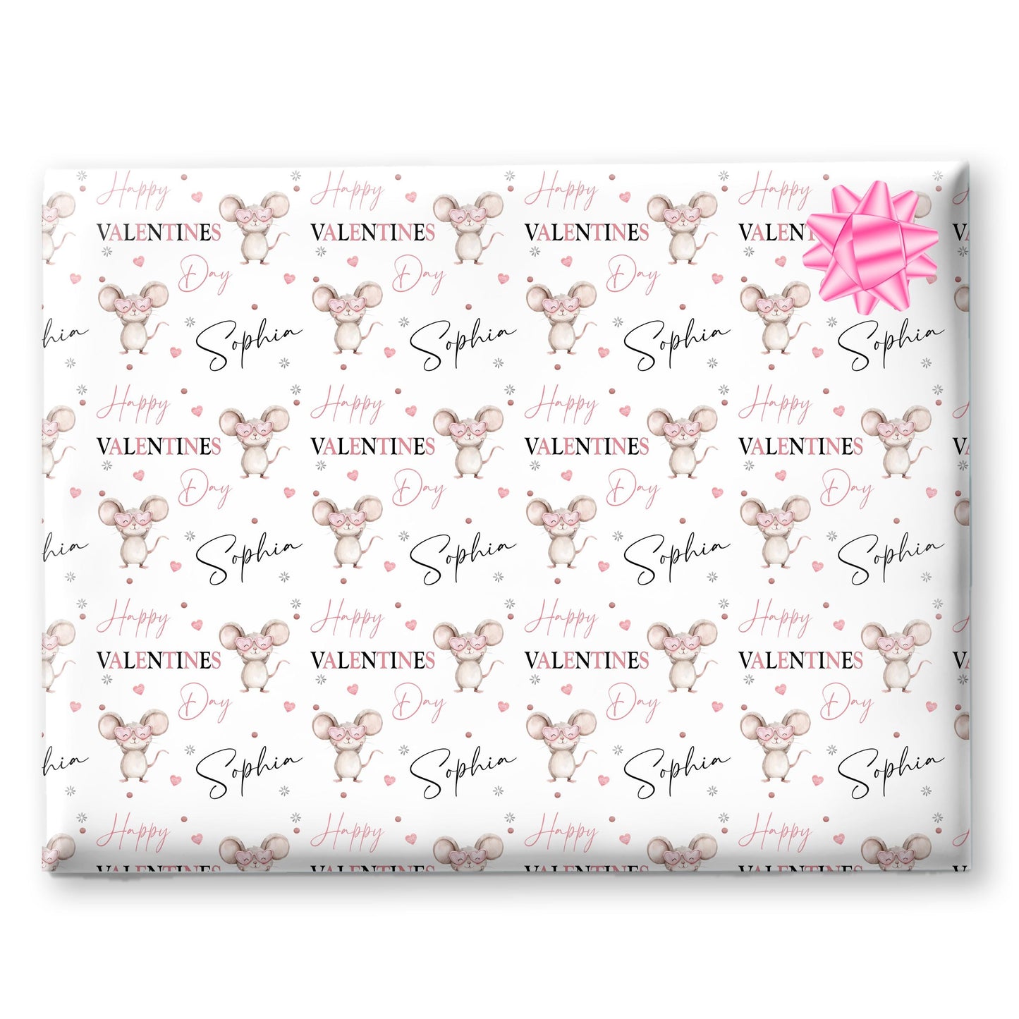 Personalised Valentines Wrapping Paper, Custom Gift Wrap for Kids, Birthday paper, cute animal gift wrap Gift Wrap Woodland animal gift wrap