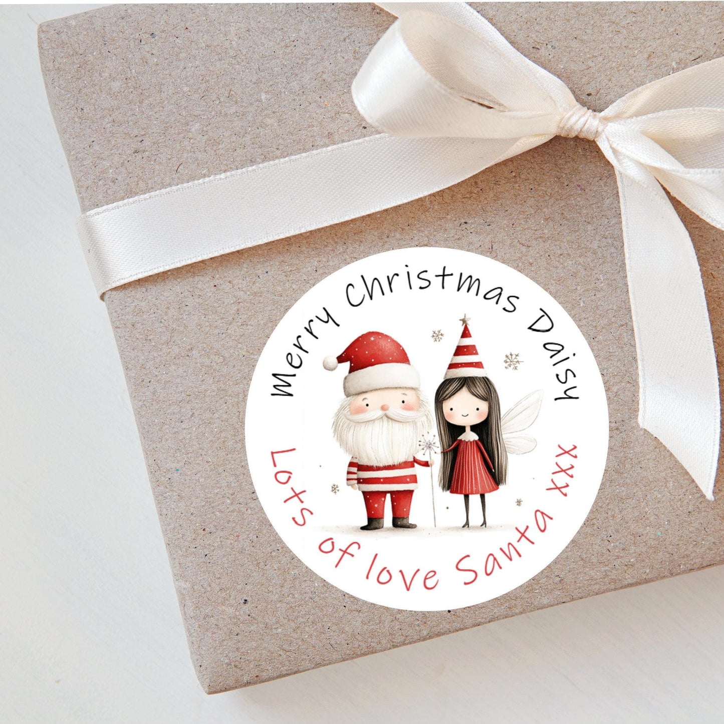 Personalised Christmas Stickers Labels For Wrapping Gifts, Name Tag