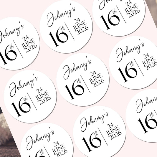 Birthday Stickers Party Bags Sweet Cone Thank You Stickers Labels Tags