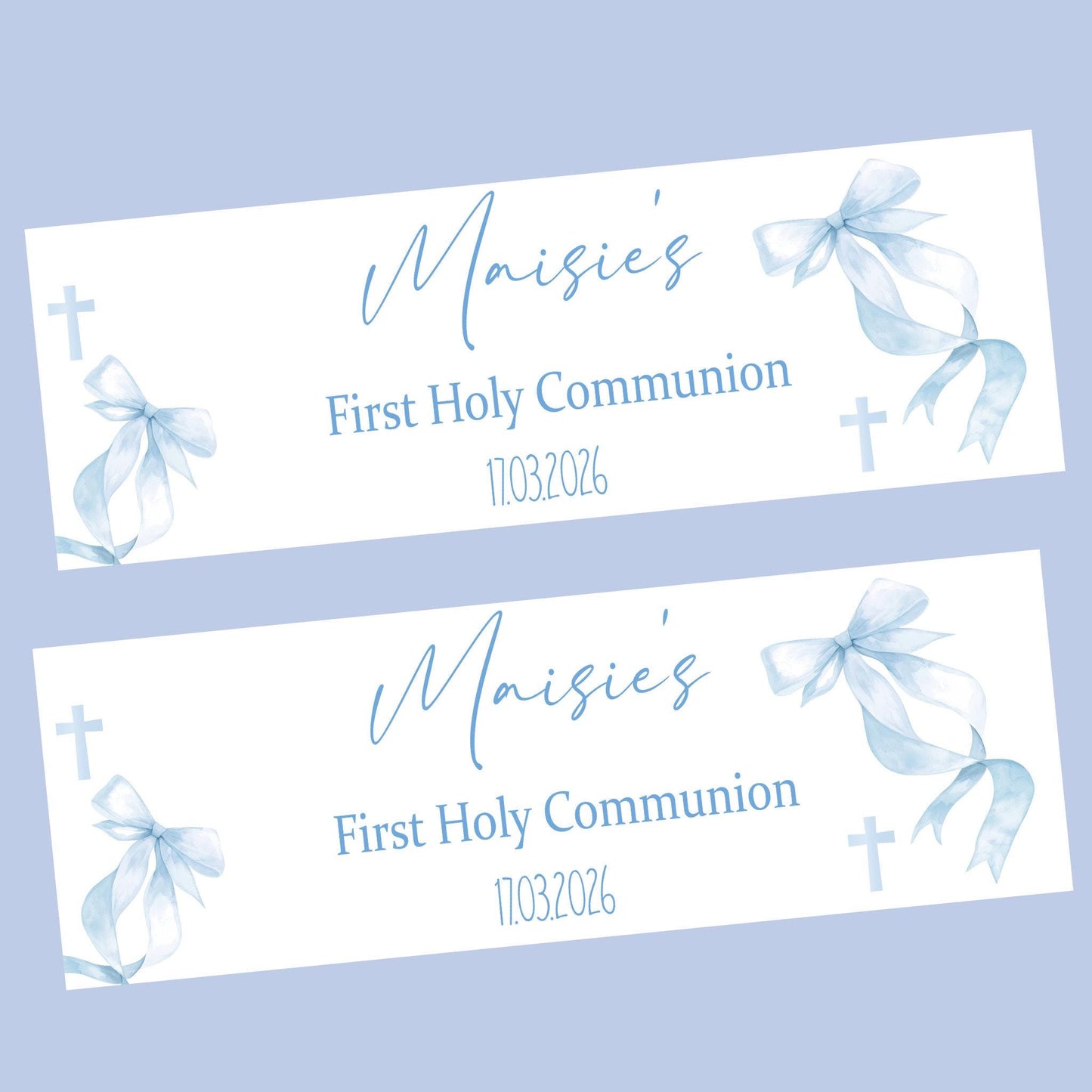 First Holy Communion Personalised Party Banners, Party Decor, Wall Decoration, 1st Communion or Confirmation