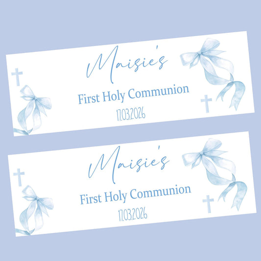 First Holy Communion Personalised Party Banners, Party Decor, Wall Decoration, 1st Communion or Confirmation
