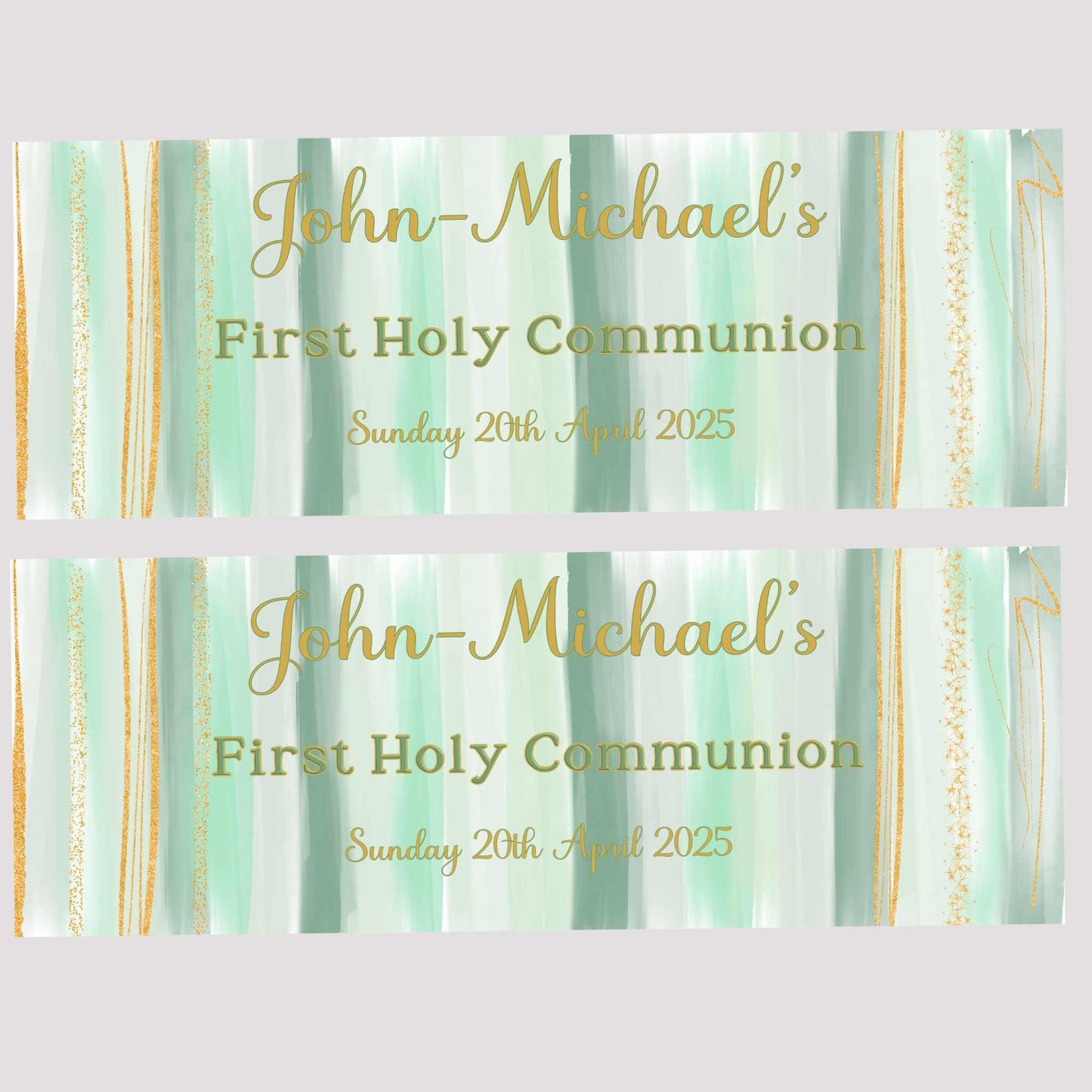 First Holy Communion Personalised Party Banners, Party Decor, Wall Decoration, 1st Communion or Confirmation