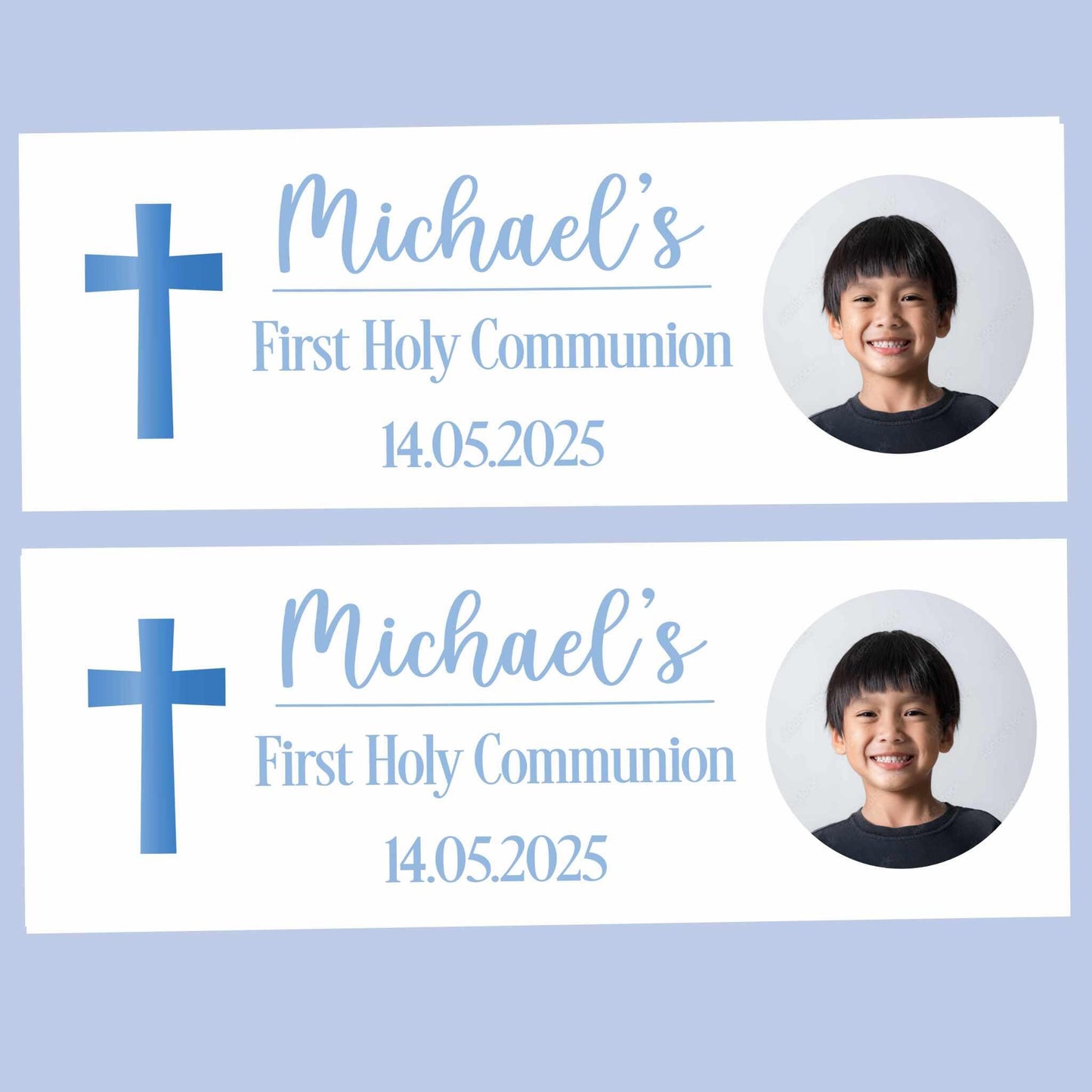 First Holy Communion Personalised Party Banners, Party Decor, Wall Decoration, 1st Communion or Confirmation, Christening