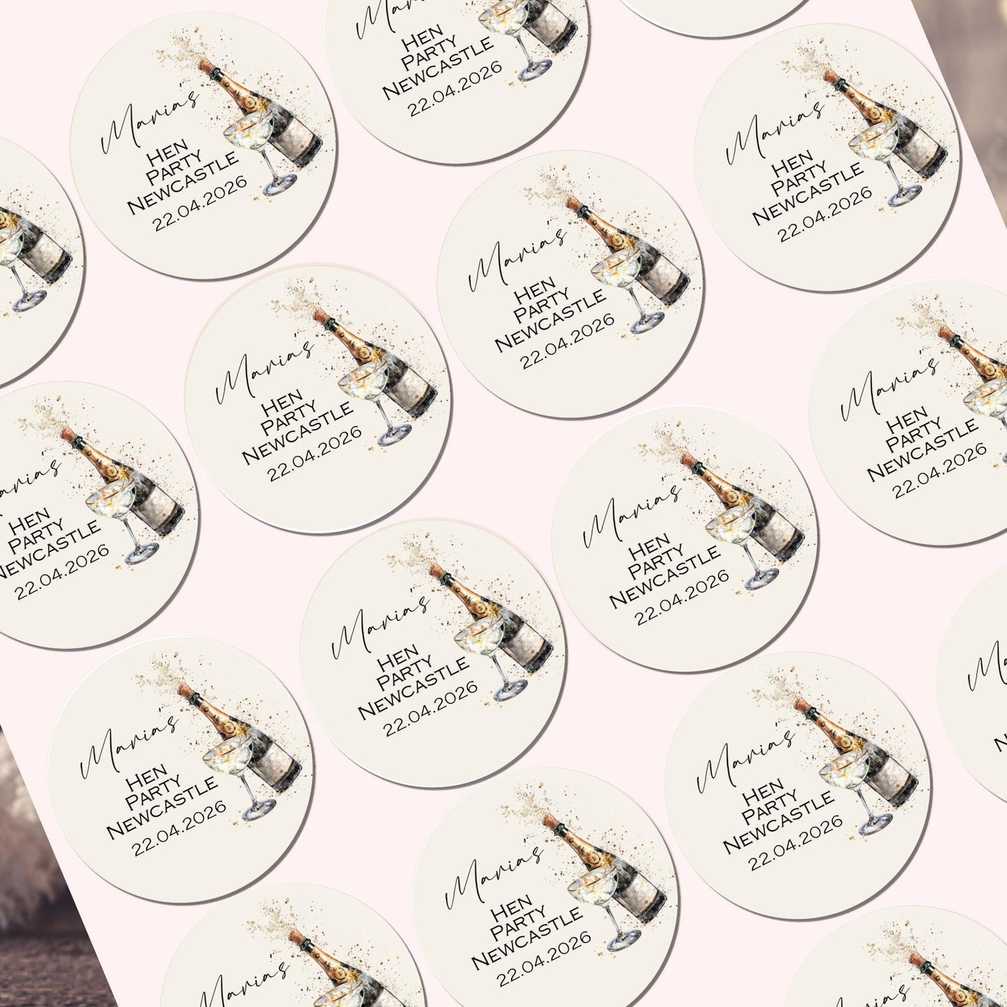 Personalised Hen Night Party Stickers for Favours Bride tribe Party Bags Printed Celebration Stickers Bride to be