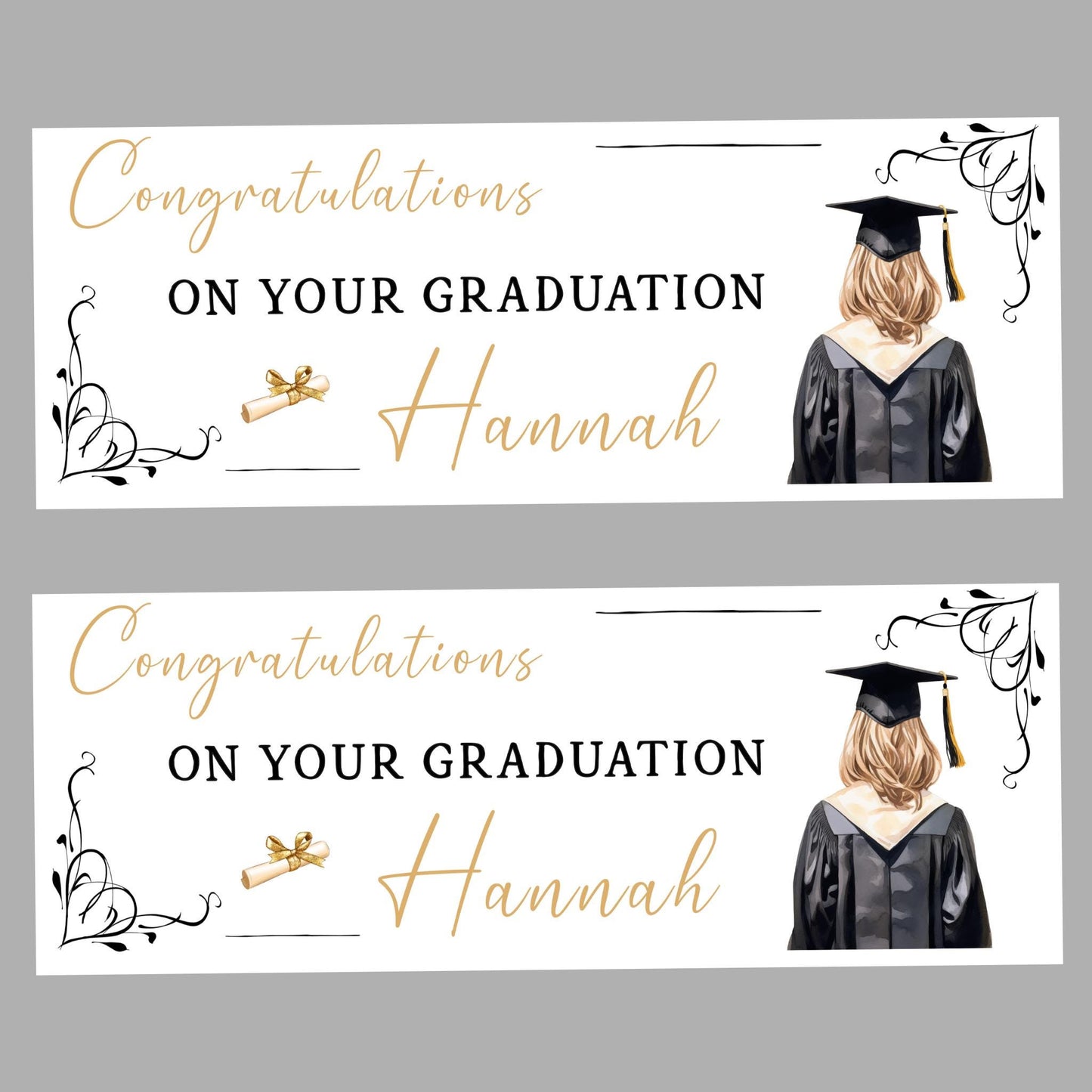 Personalised Graduation Banner Congratulations, Party Banner, Custom Banner, Party Decor, Well done Banner
