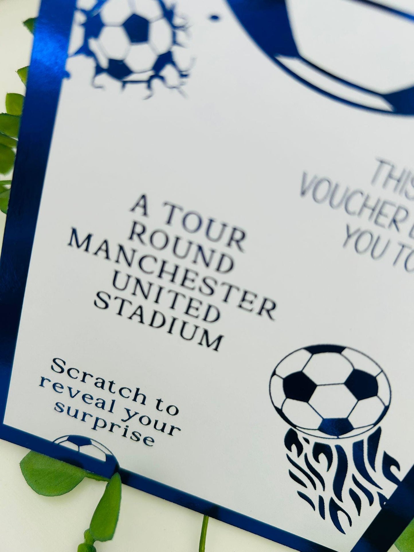 Personalised Football Surprise Reveal Scratch Off Ticket Football Voucher
