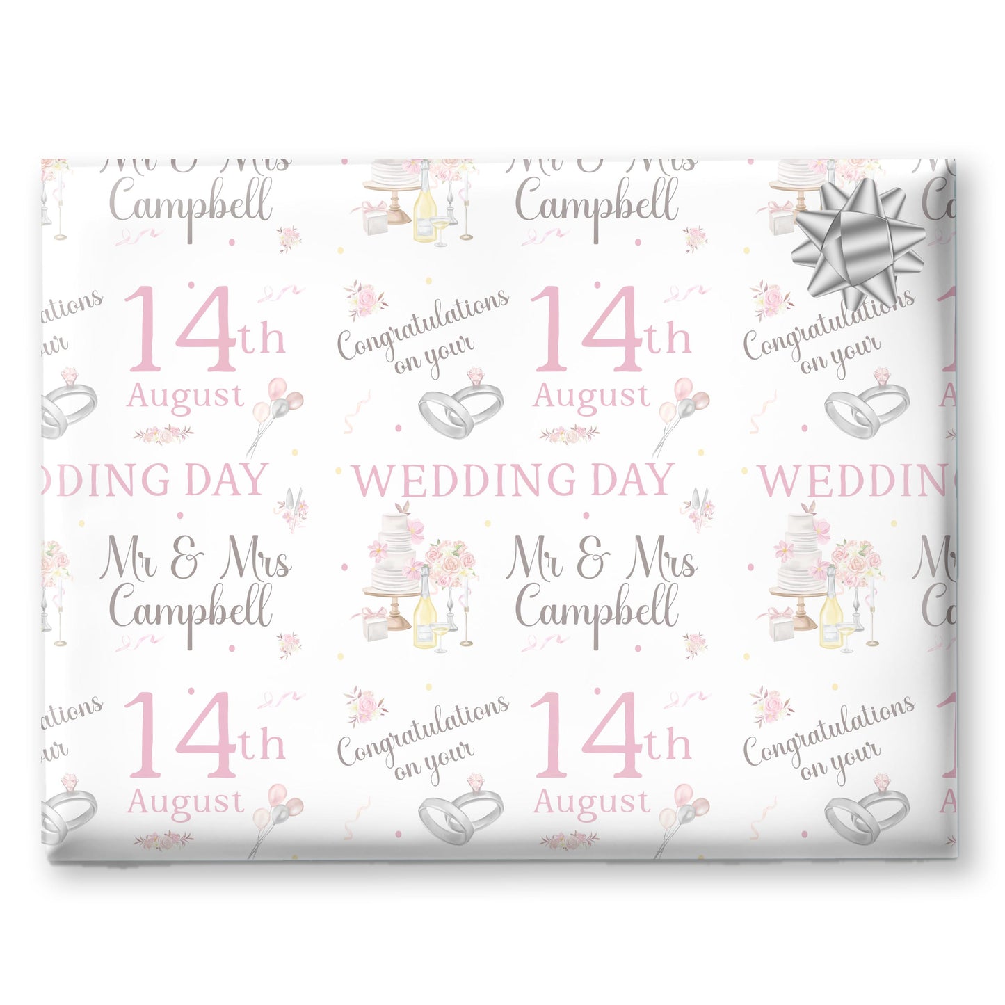 Personalised Wedding Gift Wrap, Personalised Wrapping Paper