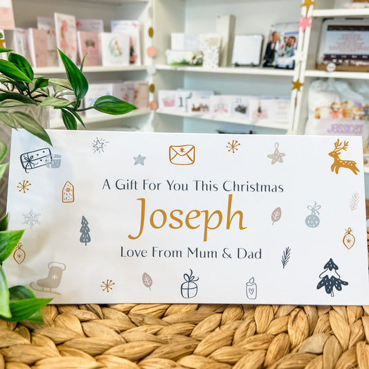 Personalised Christmas Money Gift Wallet Christmas Cash Gift For you