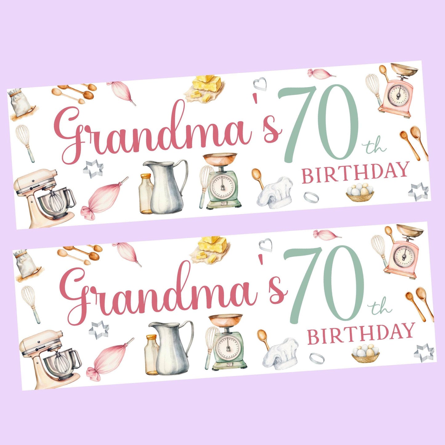 Personalised Baking Birthday Party Banner | Cake Banner | Custom Banner | Party Decor | Garden Lover Birthday Decorations