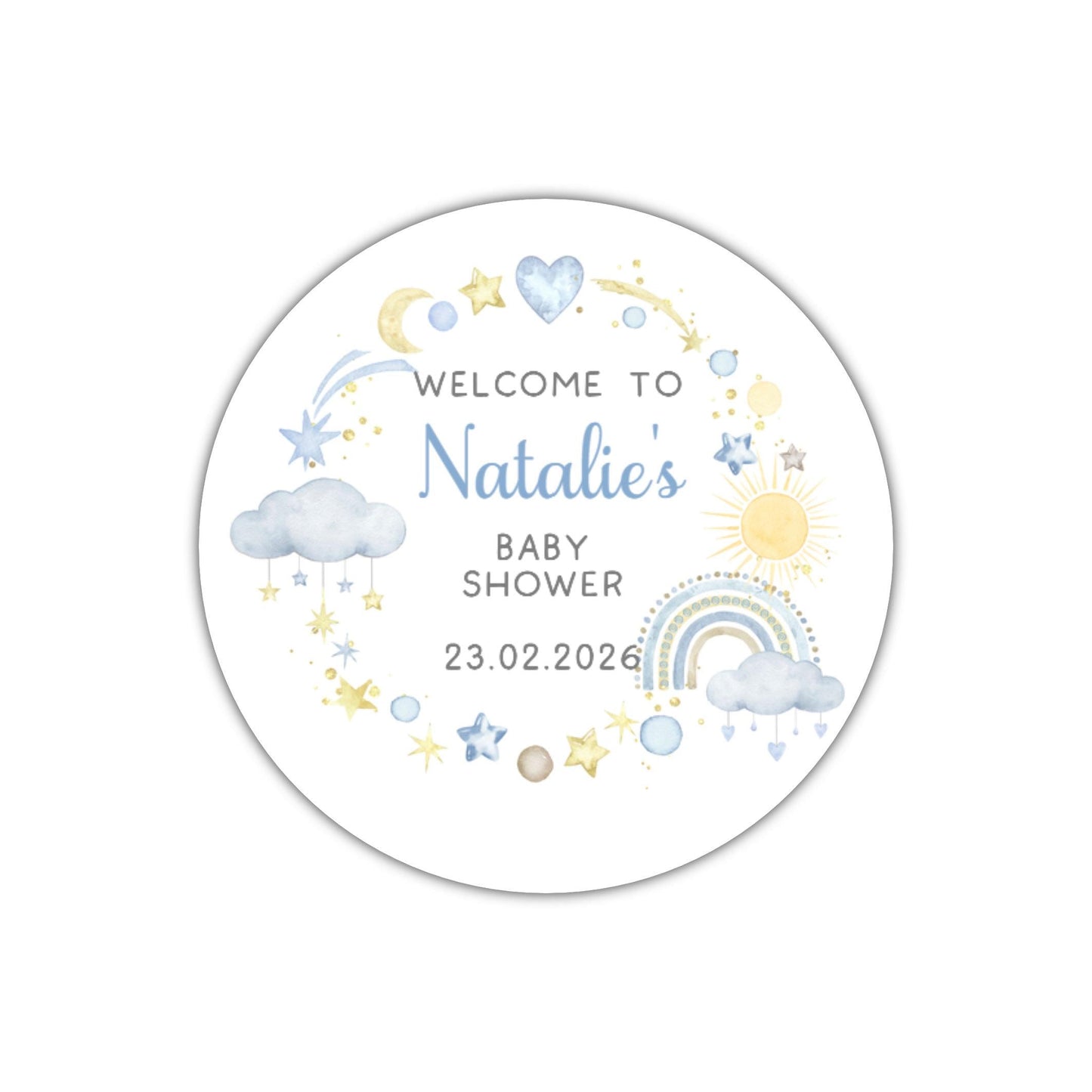 Personalised Baby Shower Stickers for Favours Party Bags Mum to be stickers Baby Boy Stickers