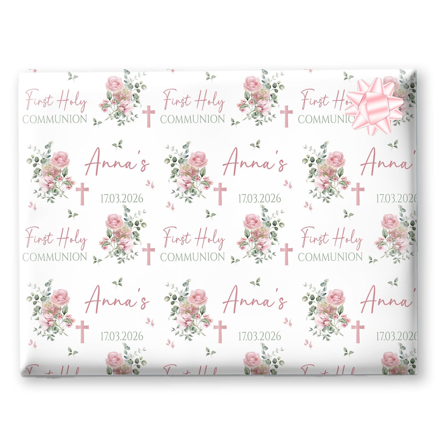 First Holy Communion Wrapping Paper, Confirmation gift wrap, Religious gift ideas