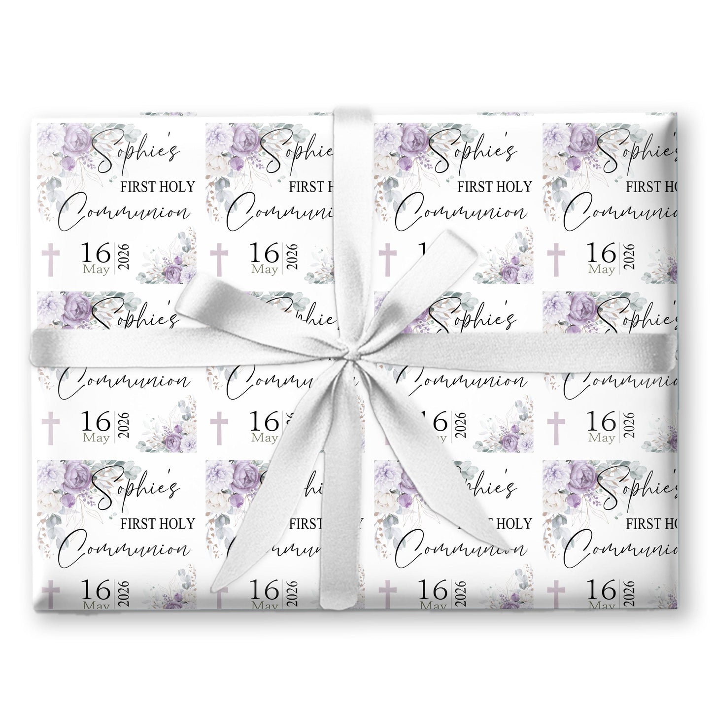 First Holy Communion Wrapping Paper, Confirmation gift wrap, Religious gift ideas