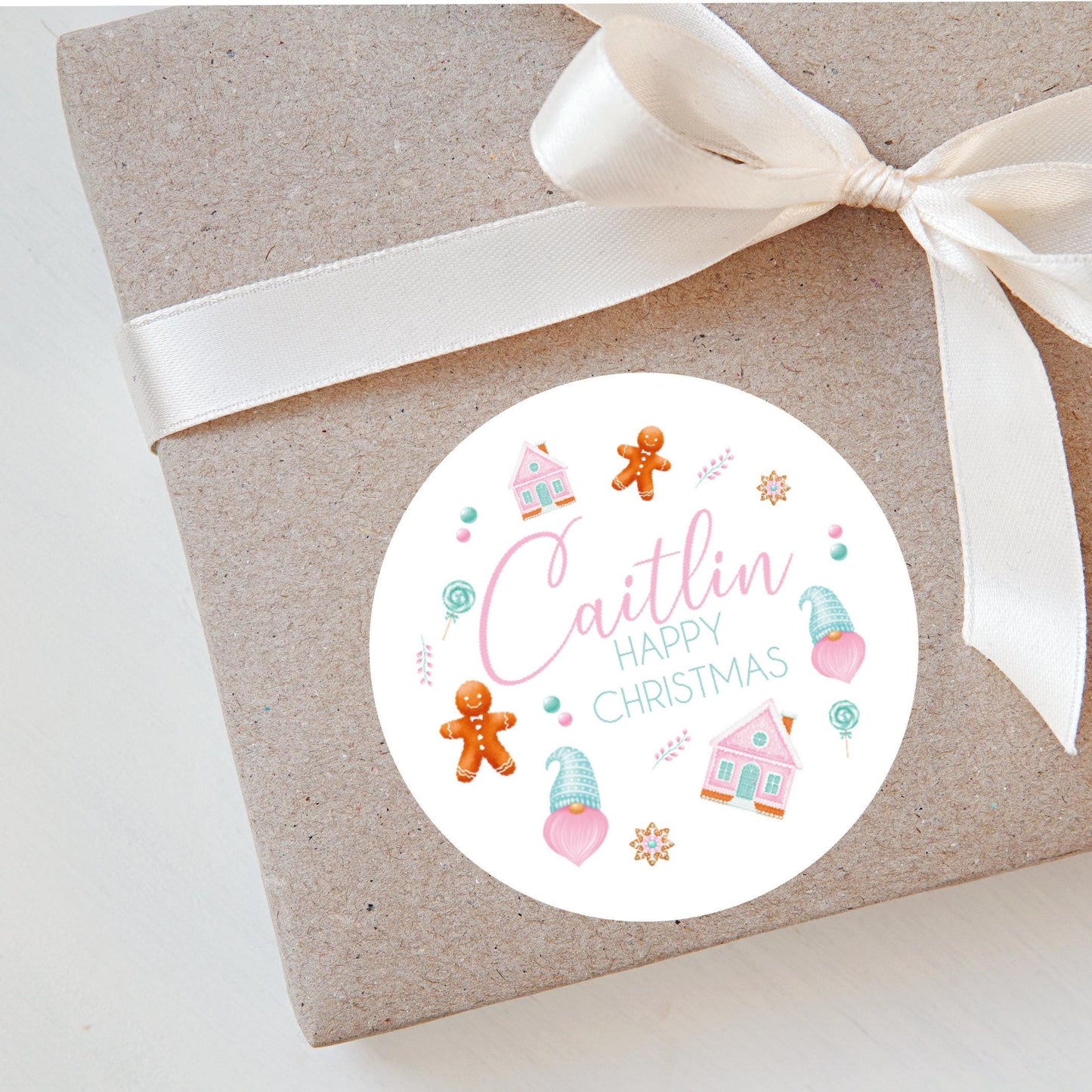 Personalised Christmas Stickers Labels For Wrapping Gifts, Name Tag
