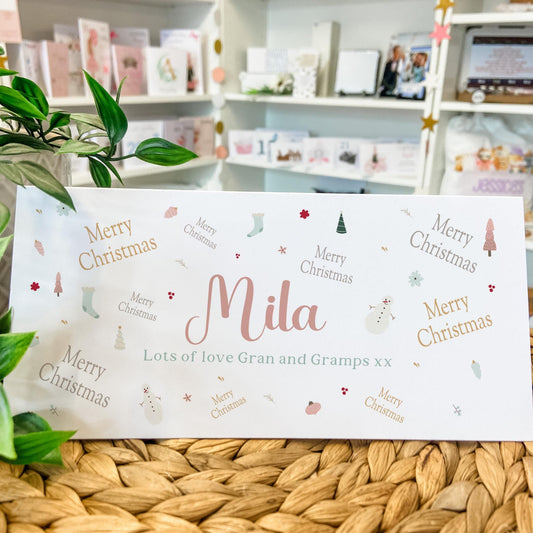 Personalised Christmas Money Holder Gift Wallet Christmas Cash Gift For you this christmas