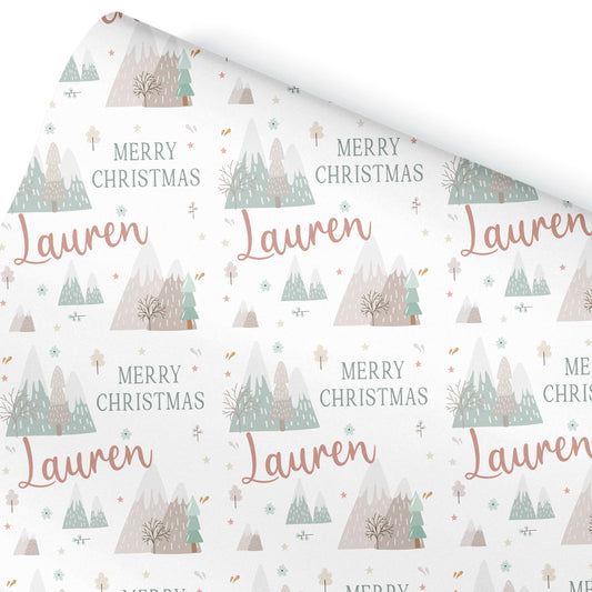 Personalised Nordic Christmas Gift Wrap | Personalised Christmas Wrapping Paper | Personalised Gift Wrap | Fun Gift Wrap |