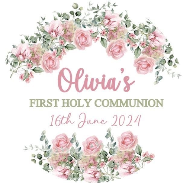 Personalised First Holy Communion Stickers, Party Bag Stickers, Sweet Cone Bags