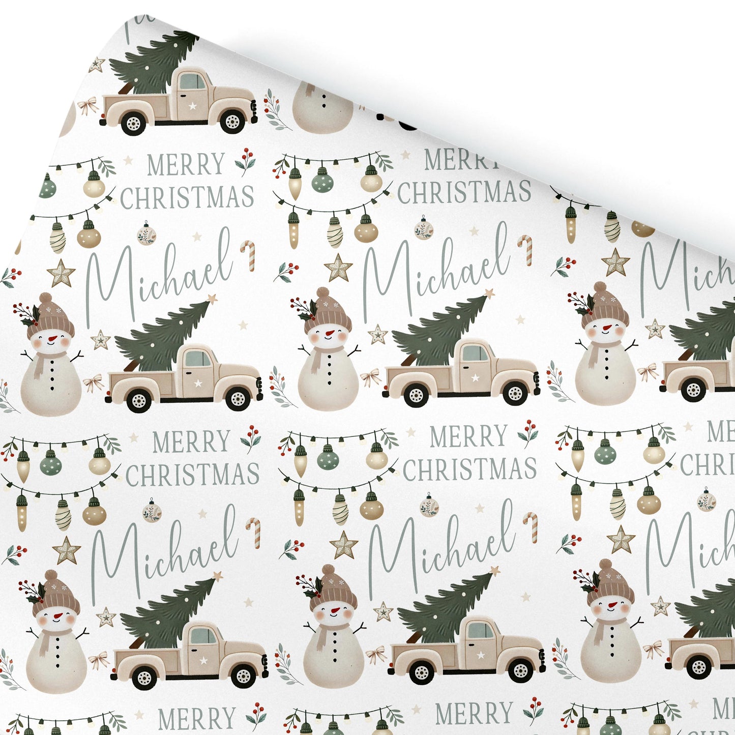 Personalised Gift Wrap | Personalised Christmas Wrapping Paper | Personalised Gift Wrap | Fun Gift Wrap | Snowman