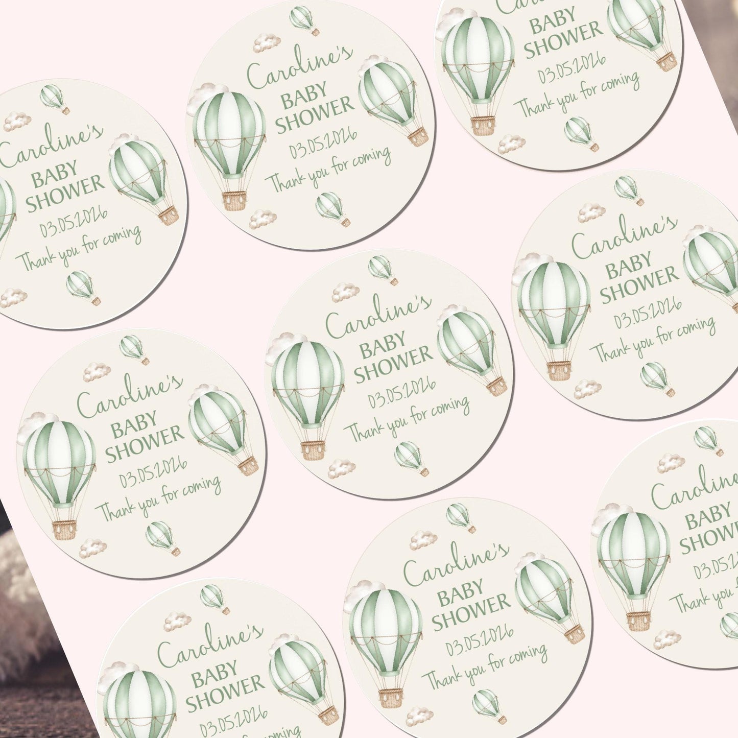 Personalised Baby Shower Stickers for Favours Party Bags Mum to be stickers